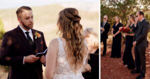 Arizona elopement, Arizona elopement photographer, outdoor Arizona wedding, Sedona wedding, sunset Sedona elopement at Lovers Knoll