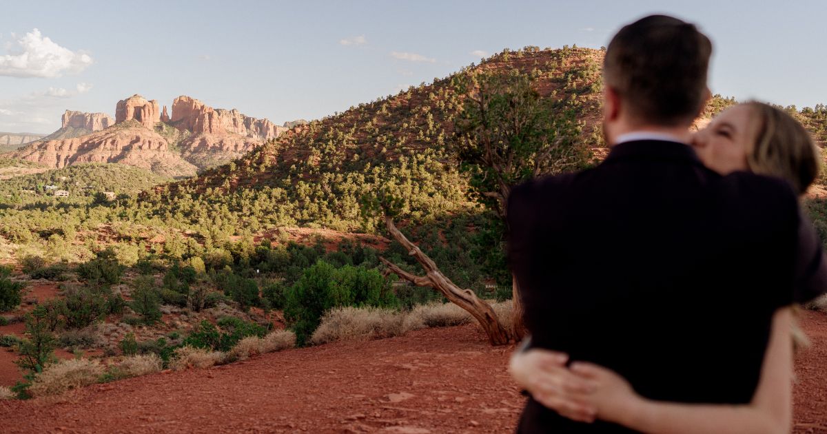 Sunset Sedona Elopement at Lovers Knoll | Elopement Photographer | Maya ...