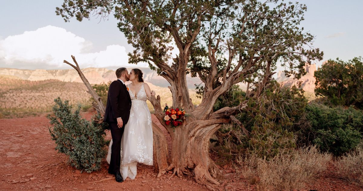 Sunset Sedona Elopement at Lovers Knoll | Elopement Photographer | Maya ...