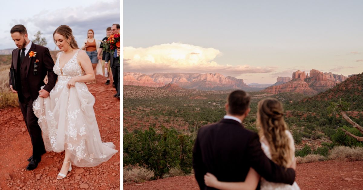 Sunset Sedona Elopement at Lovers Knoll | Elopement Photographer | Maya ...