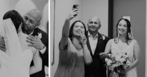 A bride and her family at a wedding in Mesa, Arizona. 