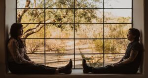 A couple poses at their home in Phoenix, Arizona.