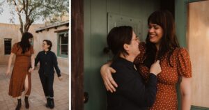 A couple poses at their home in Phoenix, Arizona.