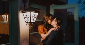 A couple poses at their home in Phoenix, Arizona.