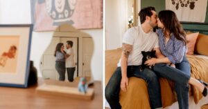 A couple poses at their home in Phoenix, Arizona.