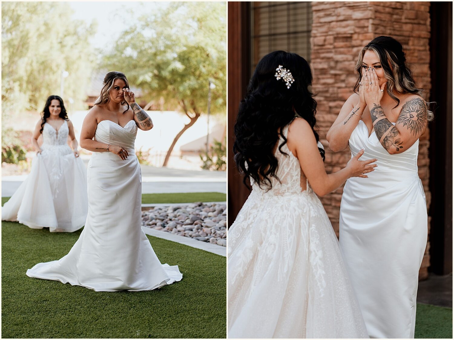 Brides react to a first look at Superstition manor.